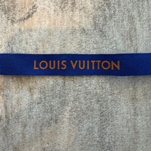 Nearly 12 FEET Louis Vuitton Blue Ribbon Orange Text Gift Storage Craft DIY